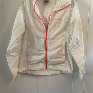 Avalanche Women's Jacket in White with Neon Orange Details